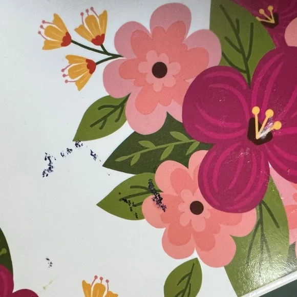 Vintage Metal Floral Bread Box with Roll Door fruit Motif - Picture 16 of 16